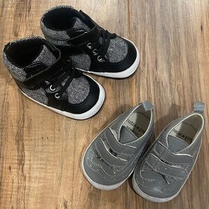 Black and Gray Kids Shoes Set